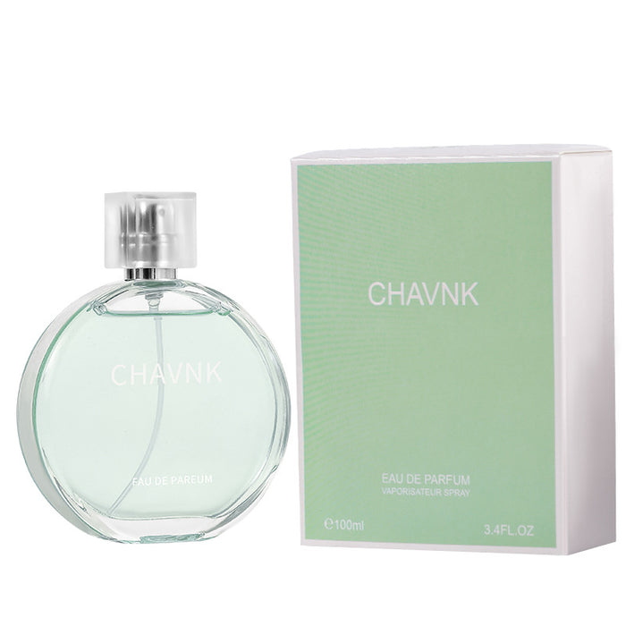 Chavnk eau de parfum bottle and packaging on a white background