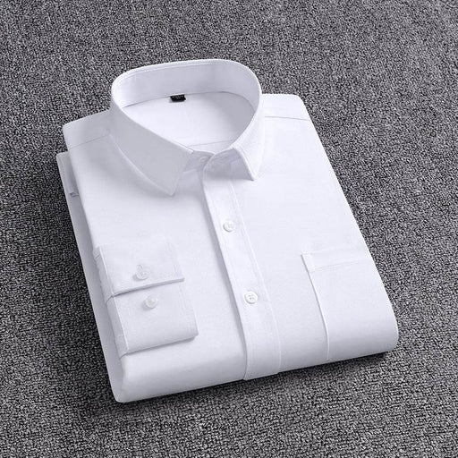 Men's Shirt With Pockets Middle-Aged Long-Sleeved Casual No-iron Four-Sided Stretch Business Shirt - Dio Kollections