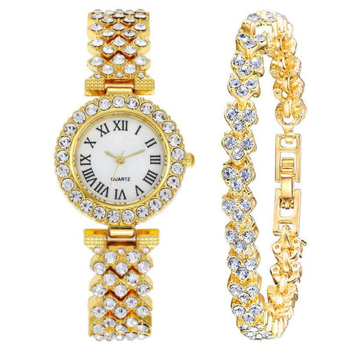 Dio Diamond Set Roman Quartz Women's Watch Bracelet - Dio Kollections