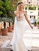 Dio Women's Elegant Off the Shoulder African Mermaid Lace Wedding Dress With Detachable Train. - Dio Kollections