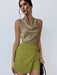 Elegant Sleeveless Satin Shirt for Spring/Summer Top Blouse - Dio Kollections