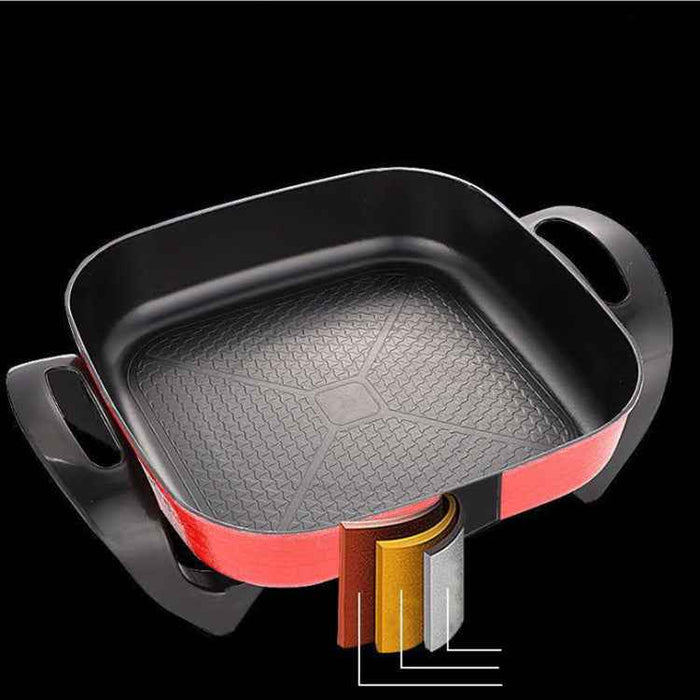 Non-Stick Grill Pot Electric Cooking Pot Electric Hot Pot Multifunctional