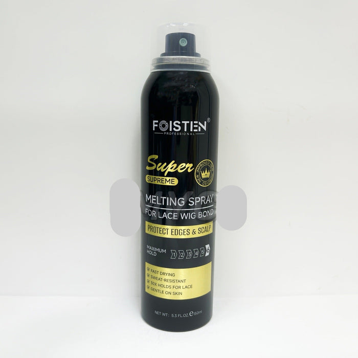 Foisten Super Supreme Melting Spray for lace wig bond on a white background