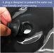 Hand plugging a black rubber washer into a sink drain, with text about water prevention and saving.
