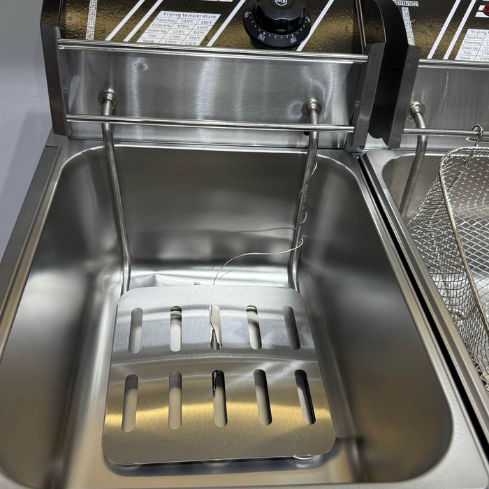 Multifunctional Double Cylinder Stainless Steel Electric Fryer - 25L Capacity - Dio Kollections