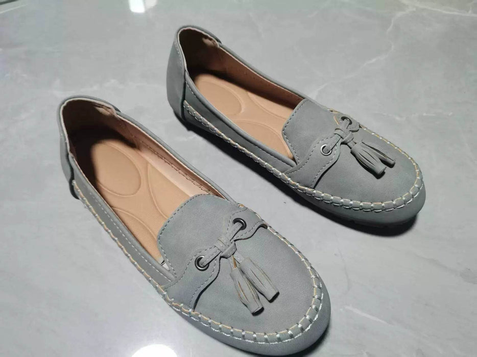 Dio Stitching Women's Flat Loafers Slip-on Beanie Shoes - Dio Kollections