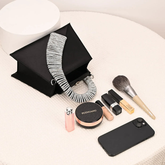 Diamond French Fairy Rhinestone Trapezoid Single Shoulder Crossbody Handbag