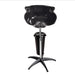 Black hair washing bowl with stand on a white background
