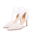 Elegant White Lace High Heel Sandals for Weddings and Special Occasions - Dio Kollections