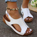 Dio Hollow Out Toe Round Toe Beach Roman Sandals - Dio Kollections