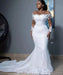 Dio African White Mermaid Wedding Dress with Sheer Long Sleeves - Dio Kollections