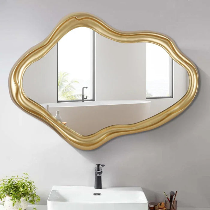 Baroque Nordic Decorative Living Room Wall Hanging Special-Shaped Makeup Mirror