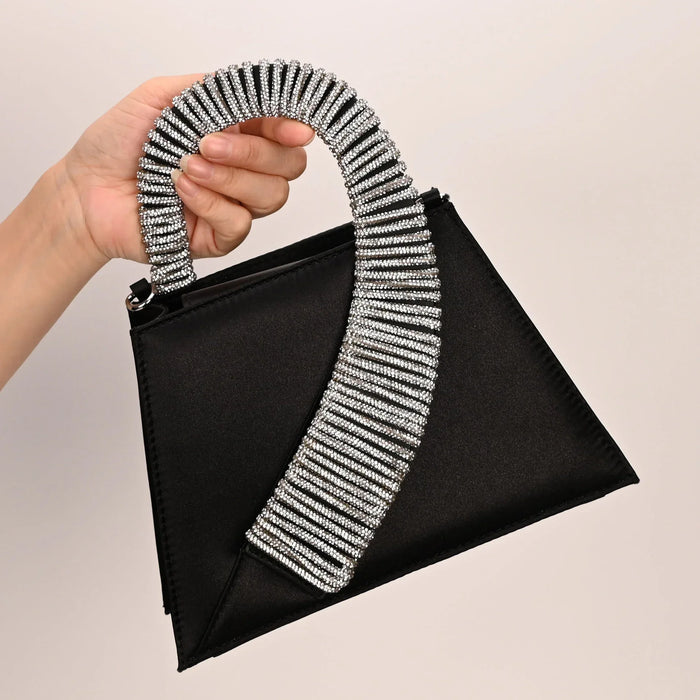 Diamond French Fairy Rhinestone Trapezoid Single Shoulder Crossbody Handbag