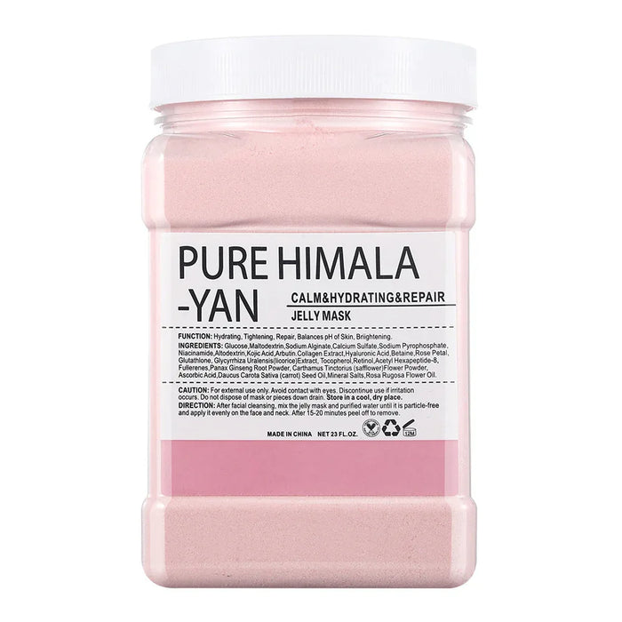 Pink jelly mask container with 'PURE HIMALA-YAN' label on a white background