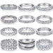 S925 Silver Women's Sterling Row Ring Same Row Diamond Zircon Women's Silver Ring Z+2 1/2 - Dio Kollections