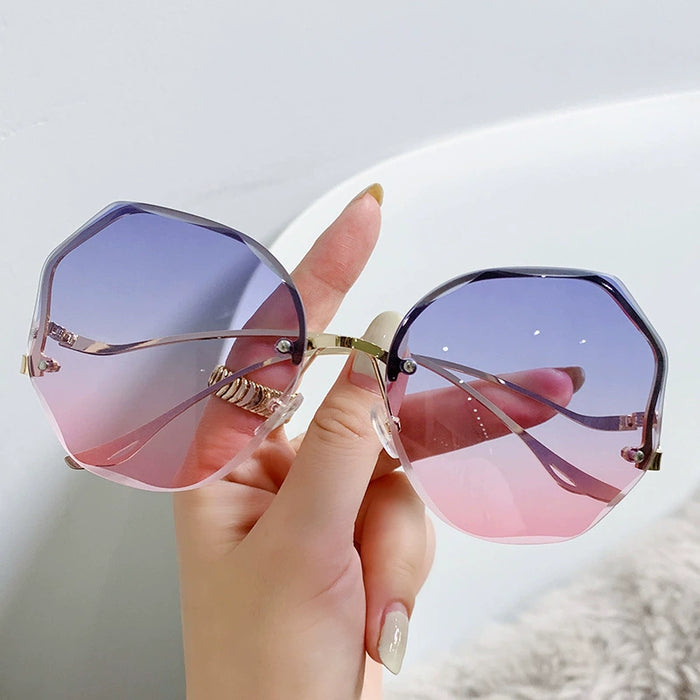 Dio Gradient Designer Vintage Pilot Retro Shades Cutting Lens Sunglasses - Dio Kollections
