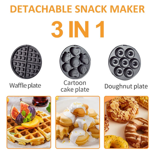 Dio 3 In 1 Electric Waffles Maker Bubble Egg Cake Oven Pan Eggette Machine Mini Waffle Pot Egg Cake Oven Breakfast Waffle Molds - Dio Kollections