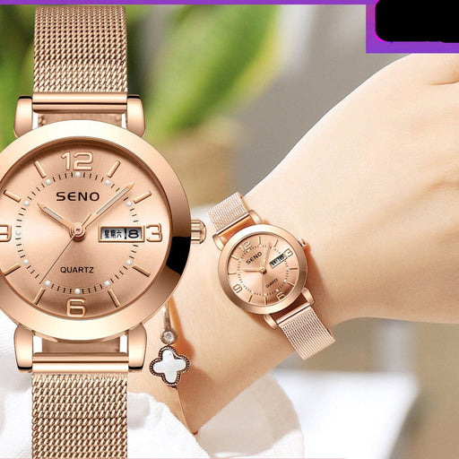 Quartz Watch Luminous Waterproof Dual Calendar Female Student Fully Automatic - Dio Kollections