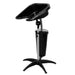 Black stand with a basin on a white background