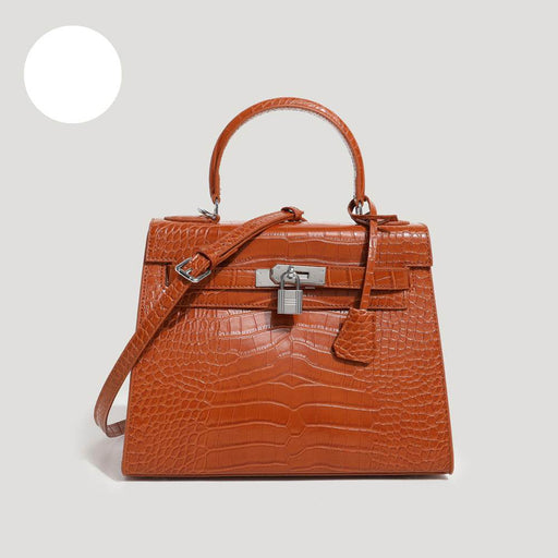 Fashion Trend Kelly Bag Crocodile Pattern Hand luggage Shoulder Versatile Crossbody Bag - Dio Kollections
