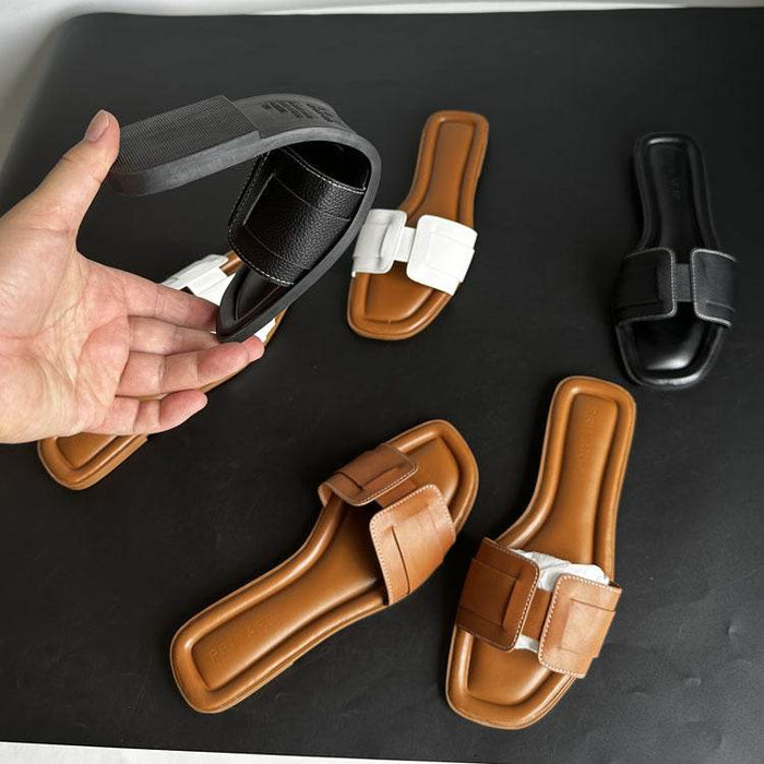 British Comfortable Flat Women's Slippers 36-41 Large Size Women's Shoes - Dio Kollections