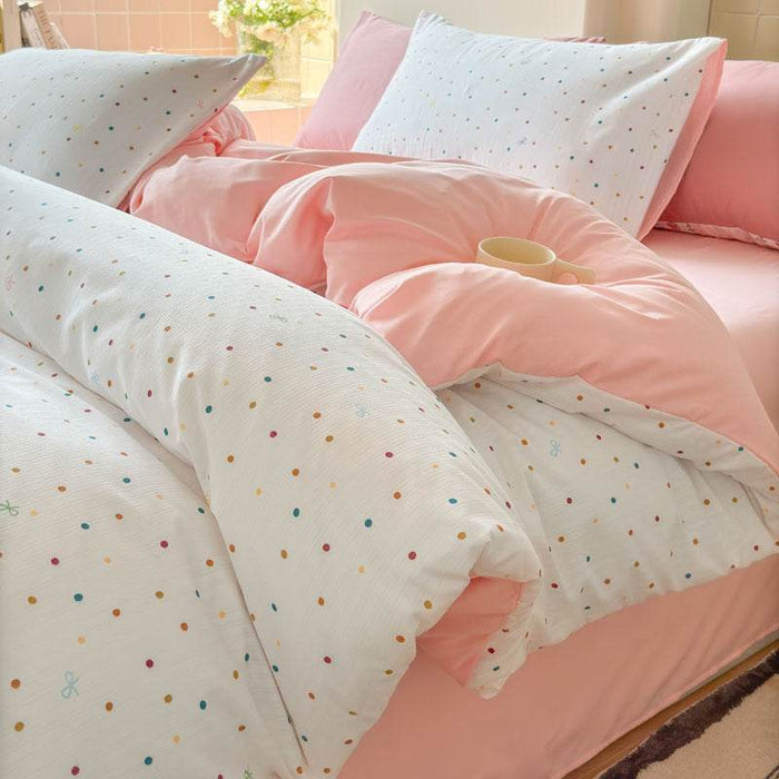 Four-Piece Cotton Double-Layer Gauze Set Bed Sheet Quilt Cover Washed Cotton Double-Layer Gauze Set - Dio Kollections