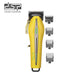 Yellow hair clipper set with attachments on a white background, featuring the DSP brand.