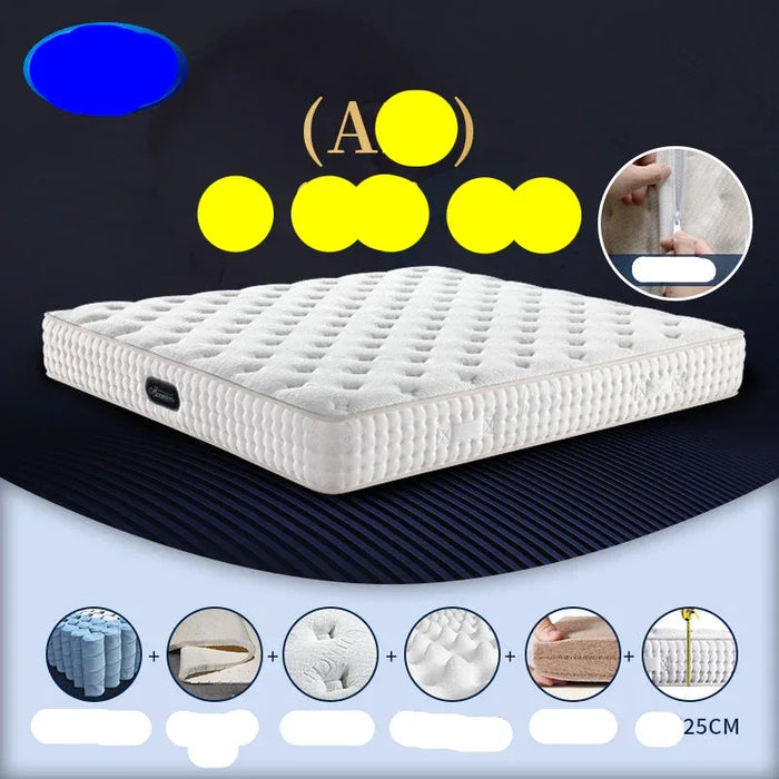 White mattress on a dark background