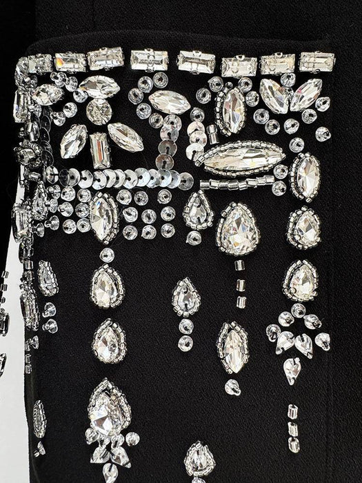 Dio Fashionable Elegant Mermaid Beaded Suit Collar Dress Blazer - Dio Kollections