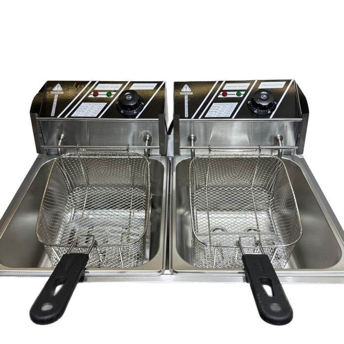 Multifunctional Double Cylinder Stainless Steel Electric Fryer - 25L Capacity - Dio Kollections