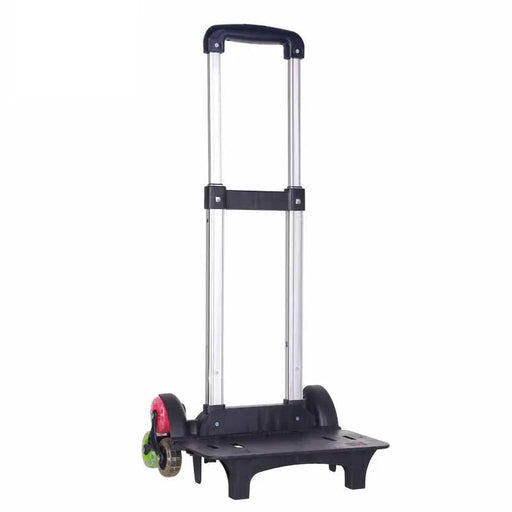 Black and silver hand truck on a white background