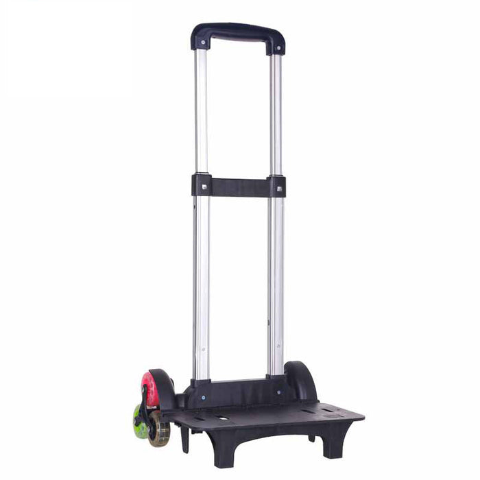 Black and silver hand truck on a white background