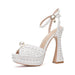 Dio Limited Edition Rhinestone Buckle Strap Wedding Shoe - Dio Kollections