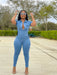 "Dio Stunning Summer Blue Denim Backless Jumpsuit" - Dio Kollections