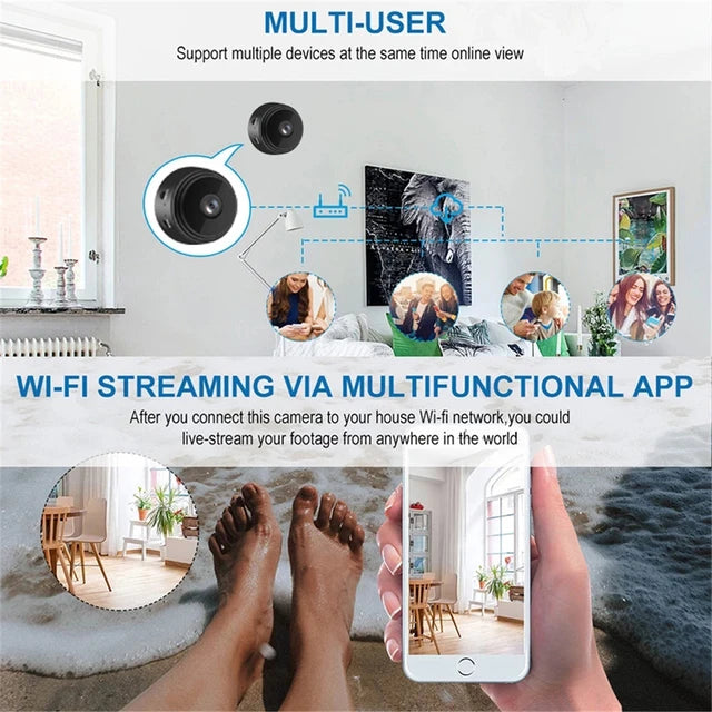 Dio Wifi Wireless Security Protection Magnetic Network Camera 1080p Hd Smart Home Accessories Remote Monitor Mini - Dio Kollections