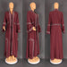 Dio Dubai Kaftan Jalabiya Flare Sleeve Abaya  Turkey Ramadan Islam Robe Belt - Dio Kollections