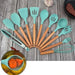 Dio 11pc Eco-Friendly Wooden Handle Silicone Utensil Set - Dio Kollections