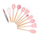 Dio 11pc Eco-Friendly Wooden Handle Silicone Utensil Set - Dio Kollections