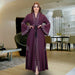 Dio Dubai Kaftan Jalabiya Flare Sleeve Abaya  Turkey Ramadan Islam Robe Belt - Dio Kollections