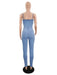 Dio Summer Blue Denim Backless Jumpsuit - Dio Kollections