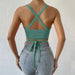 Dio Summer Criss Cross Sleeveless Backless Rib Knit Camisole Club Party Streetwear Top. - Dio Kollections