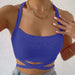 Dio Summer Criss Cross Sleeveless Backless Rib Knit Camisole Club Party Streetwear Top. - Dio Kollections