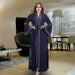 Dio Dubai Kaftan Jalabiya Flare Sleeve Abaya  Turkey Ramadan Islam Robe Belt - Dio Kollections