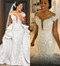 Dio Women's Gorgeous Off Shoulder Neck Lace Applique Beaded Plus Size African Mermaid Bridal Gown. - Dio Kollections