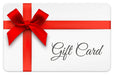 Gift card with a red ribbon and bow on a white background