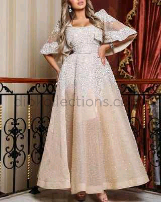 Dio Sexy High Waist And Low Collar Organza Ball Gown Evening Dress S Dress